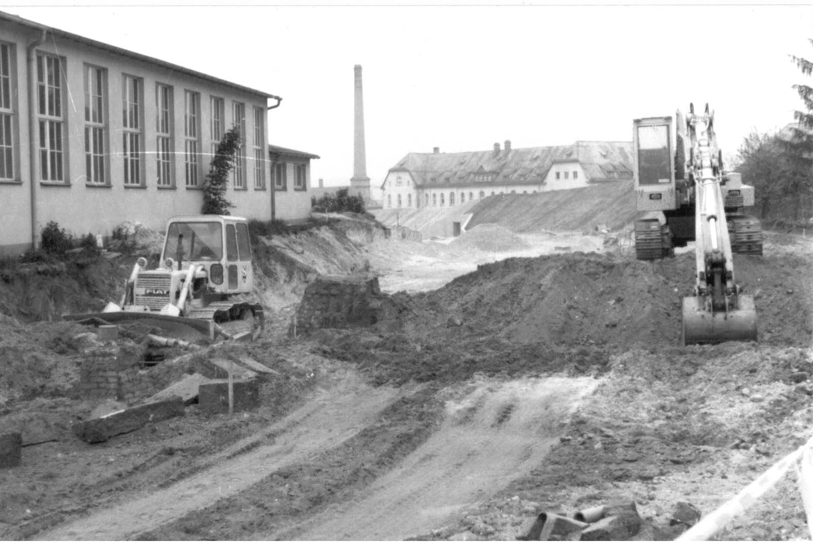 Bagger in der Viktoriastraße